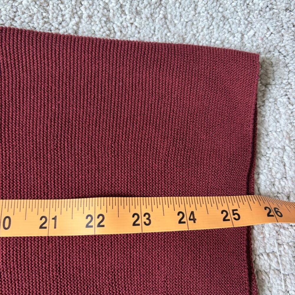 MM. Lafleur Linen Knit Top Sweater Size XS Burgundy Red Light Weight - Picture 6 of 6